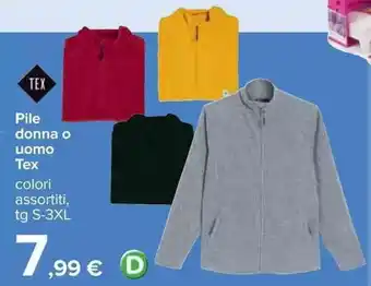 Carrefour Tex Pile donna o uomo S-3XL offerta