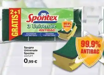 Carrefour Spontex Spugna Universale 2+1 pezzi offerta