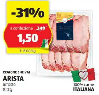 ALDI REGIONE CHE VAI Arista arrosto offerta