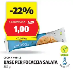 ALDI CUCINA NOBILE Base per focaccia salata offerta