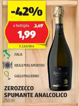 ALDI Zerozecco spumante analcolico offerta