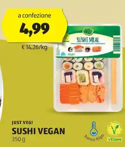 ALDI JUST VEG! Sushi vegan offerta