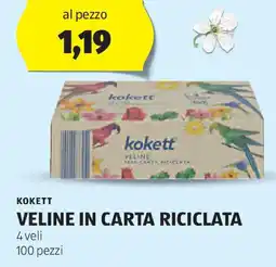 ALDI KOKETT Veline in carta riciclata offerta