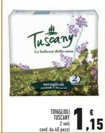 Conad Tuscany tovaglioli offerta