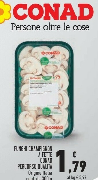 Conad Conad funghi champignon offerta