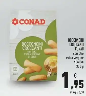 Conad Conad - bocconcini croccanti con olio extravergine di oliva 300 g(ml) offerta