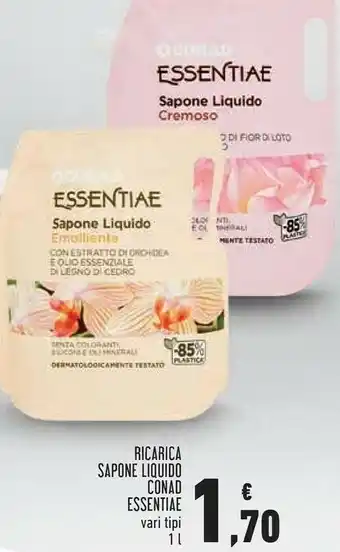 Conad Conad ricarica sapone liquido essentiae offerta