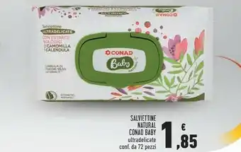 Conad Conad salviettine natural baby offerta