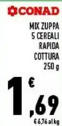 Conad City Conad mix zuppa 5 cereali rapida cottura offerta