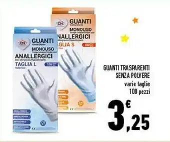 Guanti trasparenti senza polvere