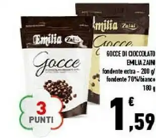 Conad City Emilia zaini gocce di cioccolato offerta