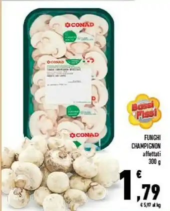 Conad funghi champignon affettati 300 g