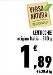 Conad Conad lenticchie verso natura offerta