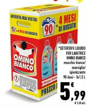 Conad Detersivo liquido per lavatrice muschio bianco offerta