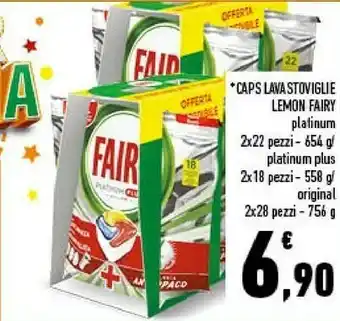 Conad Caps lava stoviglie lemon platinum offerta