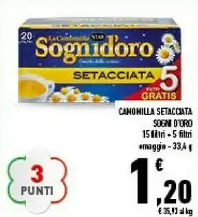 Conad Star - camomilla setacciata sogni d'oro 33.4 g(ml) offerta