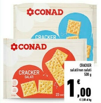 Conad Conad cracker salati offerta