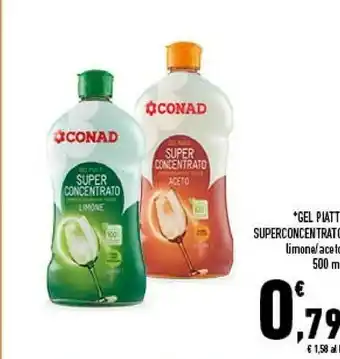 Conad Conad gel piatti superconcentrato limone offerta