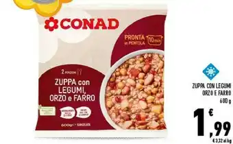 Conad Conad - zuppa con orzo, farro e legumi 600 g(ml) offerta