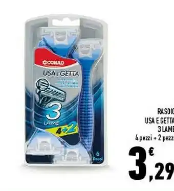 Conad Conad - rasoio usa e getta 3 lame offerta