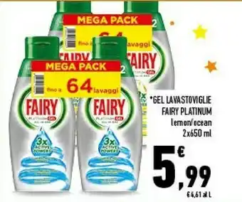 Conad Superstore Gel lavastoviglie platinum lemon offerta