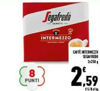 Conad Superstore Segafredo zanetti - intermezzo 500 g(ml) offerta