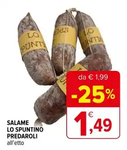 Iperal Salame lo spuntino predaroli offerta