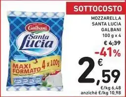 Spazio Conad Mozzarella santa lucia GALBANI offerta