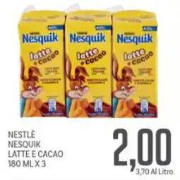 Supermercati Piccolo Nestlé nesquik latte e cacao offerta