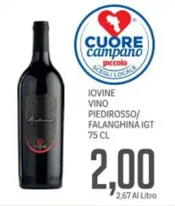 Supermercati Piccolo Iovine vino piedirosso/ falanghina igt offerta