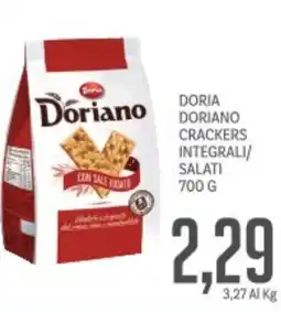 Supermercati Piccolo Doria doriano crackers integrali/ salati offerta