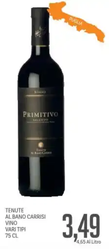 Supermercati Piccolo Tenute al bano carrisi vino offerta