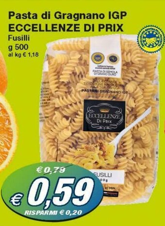 Prix Quality Eccellenze di Prix Pasta di Gragnano IGP 500G offerta