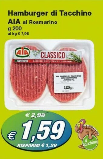 Prix Quality Aia Hamburger di Tacchino 200g offerta
