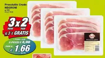 Prix Quality Negroni Prosciutto Crudo 100g offerta