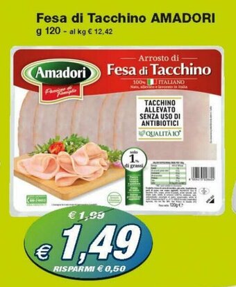 Prix Quality Amadori Fesa di Tacchino 120g offerta