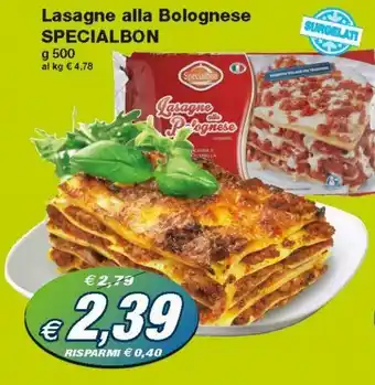 Prix Quality Specialbon Lasagne alla Bolognese 500g offerta