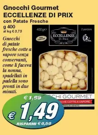 Prix Quality Eccellenze di Prix Gnocchi Gourmet 400g offerta