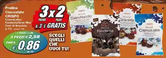 Prix Quality Crispo Praline Cioccolato 115g offerta