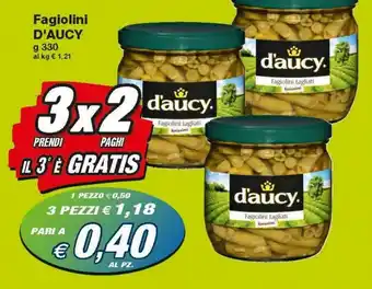Prix Quality D'Aucy Fagiolini 330g offerta