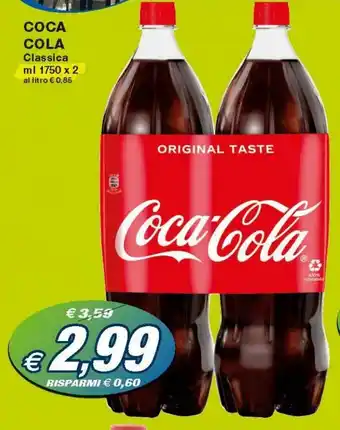 Prix Quality Coca Cola 1750ml x 2 offerta