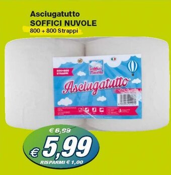 Prix Quality Soffici Nuvole Asciugatutto 800 + 800 Strappi offerta
