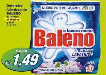 Prix Quality Baleno Detersivo Igienizzante 37 misurini 1887g offerta