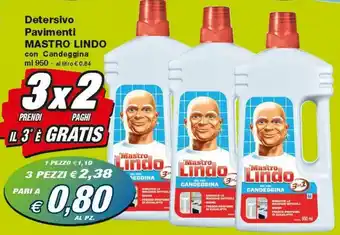 Prix Quality Mastro Lindo Detersivo Pavimenti 950ml offerta