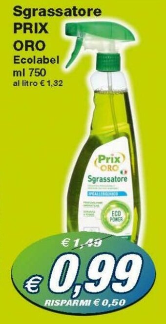 Prix Quality Prix Oro Sgrassatore 750ml offerta