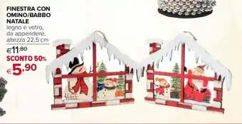 Iperal Finestra con Omino/Babbo Natale 22,5 cm offerta