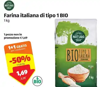 ALDI Natura Felice Farina Italiana di tipo 1 Bio 1 kg offerta