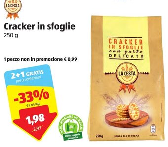 ALDI La Cesta Cracker in Sfoglie 250 g offerta