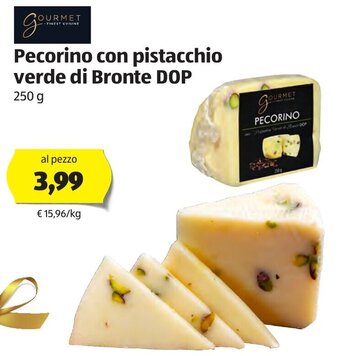 ALDI Gourmet Pecorino con Pistacchio verde di Bronte DOP 250 g offerta