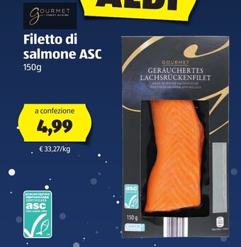 ALDI Gourmet Filetto di Salmone ASC 150g offerta